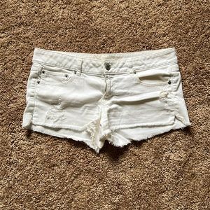 American Eagle White Denim Shorts
